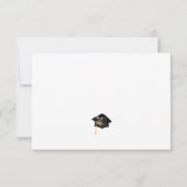 卒業式パーティーのハッピーハット サンキューカード (裏面)