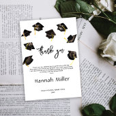 卒業式パーティーのハッピーハット サンキューカード