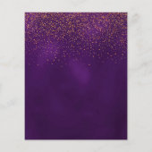 卒業式パーティーのパープル予算の招待 チラシ (裏面)