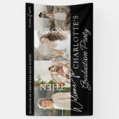 卒業式パーティーの卒業写真へようこそ 横断幕 (縦)