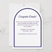 卒業式パーティーの招待状テンプレート - 卒業生向け 招待状 (裏面)