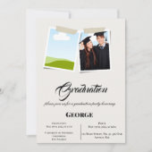 卒業式パーティーの招待 招待状 (正面)