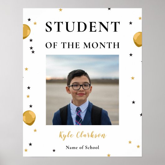 卒業式パーティーの月次のおもしろい ポスター (正面)