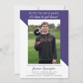 卒業式パーティーオープンハウス2023フォトパープル 招待状 (正面)