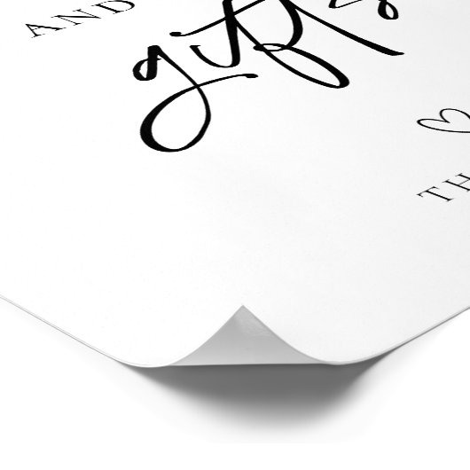 卒業式パーティーカードとギフトサイン ポスター (角)