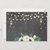 卒業式パーティーチョークジャース素朴ホタル写真 招待状 (裏面)