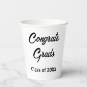 卒業式パーティードコール – 使い捨て紙カップ 紙コップ (裏面)