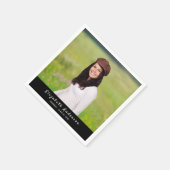 卒業式パーティーパーソナライズされたフォトペーパーナプキン スタンダードカクテルナプキン (角)