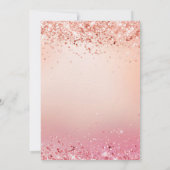 卒業式パーティーピンクローズ金ゴールドバルーン贅沢 招待状 (裏面)