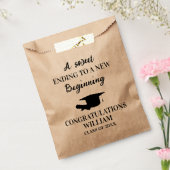 卒業式パーティーフェイスクッキー持ち帰りスナックバー フェイバーバッグ (封をした状態)