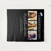 卒業式パーティーブラックスフォトブース背景 タペストリー (正面(横))