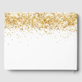 卒業式パーティーホワイト金ゴールドグリッターダスト2023 ゲストブック (裏面)