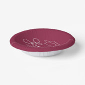 卒業式パーティーマルーン ペーパーボウル (傾斜あり)