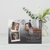 卒業式パーティー招待状の写真コラージュスクリプト 招待状 (スタンド正面)