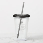 卒業式パーティー用のアクリルタンブラーのガラス贈り物 アクリルタンブラー (裏面)