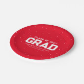 卒業式パーティー赤スポーティ学名 ペーパープレート (アングル)