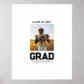 卒業式パーティー1枚の写真の卒業署名 ポスター (正面)