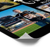 卒業式パーティー19写真表示ブラシタイポグラフィ ポスター (角)