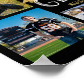 卒業式パーティー19写真表示ブラシタイポグラフィ ポスター (角)