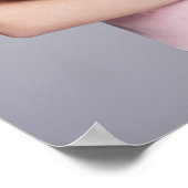 卒業式パーティー2023写真バラ金ゴールドグリッタードリップ ポスター (角)