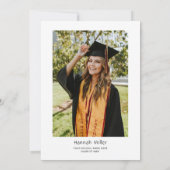 卒業式パーティーHappy Hats写真 招待状 (裏面)