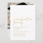 卒業式パーティ招待状発表写真 招待状 (正面/裏面)