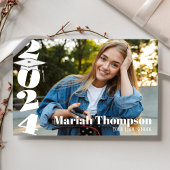 卒業式パープルタイポグラフィ写真教室2023 招待状