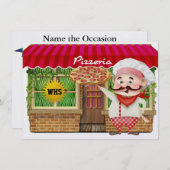 卒業式ピザパーティー- SRF 招待状 (正面/裏面)