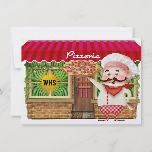 卒業式ピザパーティー- SRF 招待状 (正面)