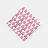 卒業式ピンクキャップ卒業証書 スタンダードランチョンナプキン (角)