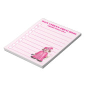 卒業式ピンクキャップ卒業証書 ノートパッド (回転)