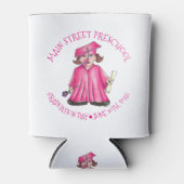 卒業式ピンクキャップ卒業証書 缶クーラー (正面)