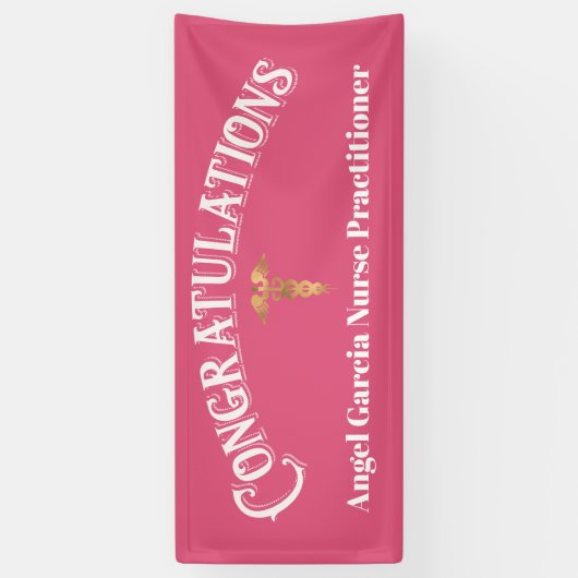 卒業式ピンクナース 横断幕 (縦)