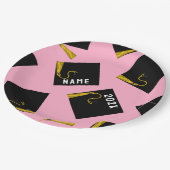 卒業式ピンクパーティー紙プレート ペーパープレート (アングル)