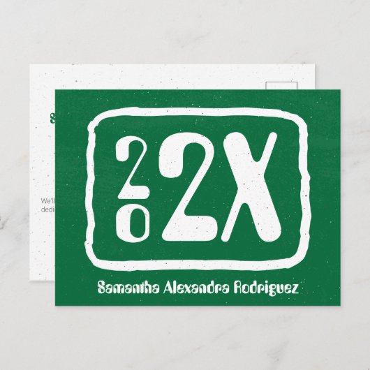 卒業式ファンキーのグリーンクラスはがき ポストカード (正面/裏面)