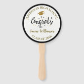 卒業式ファンシック金ゴールドカスタム大学院写真 ハンドファン (正面)