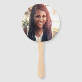 卒業式ファンシック金ゴールドカスタム大学院写真 ハンドファン (裏面)