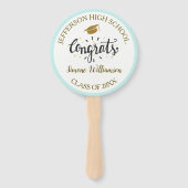 卒業式ファンシック金ゴールドカスタム大学院写真 ハンドファン (正面)