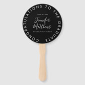 卒業式ファンスクールのカラークラスフォト ハンドファン (正面)