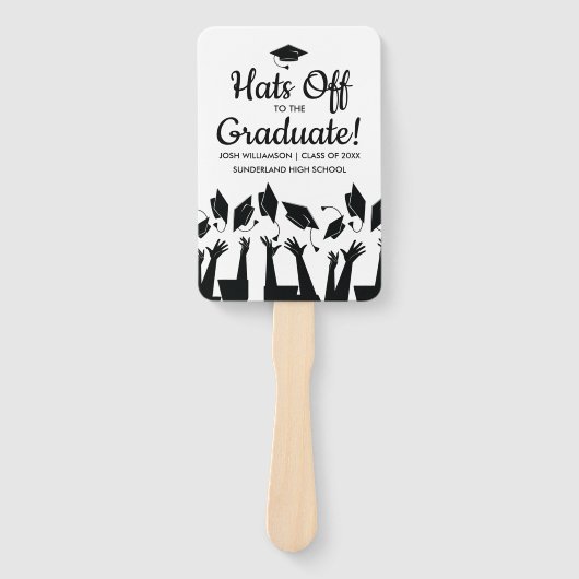 卒業式ファンプレイスホルダーカスタム大学院写真 ハンドファン (正面)