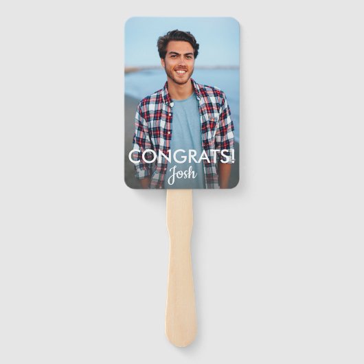 卒業式ファンプレイスホルダーカスタム大学院写真 ハンドファン (裏面)