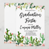 卒業式フィエスタサボテン 招待状 (正面/裏面)