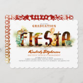 卒業式フェスタ招待状 | メキシコパーティー 招待状 (正面/裏面)
