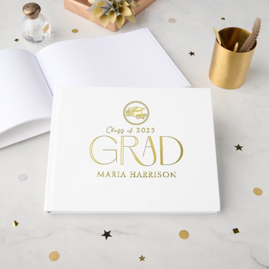 卒業式フォイルのゲストブック ゲストブック (正面見開き)