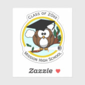 卒業式フクロウ シール (シート)