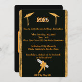 卒業式フラットアナウンスメントカード 案内状 (正面/裏面)