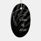 卒業式ブラッククリパーソナライズされたスマスオーナメント セラミックオーナメント (右)