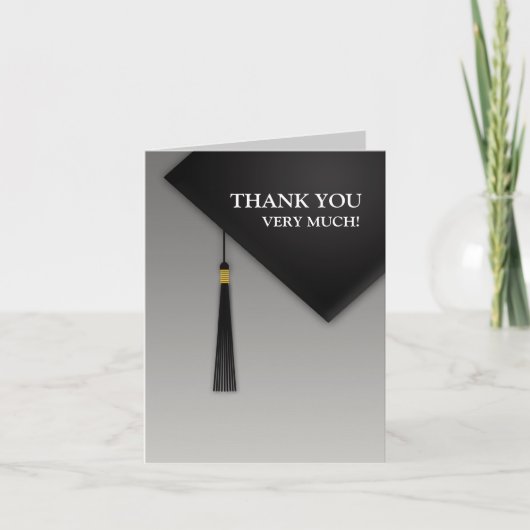 卒業式ブラックハットありがとう サンキューカード (正面)