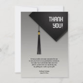 卒業式ブラックハットありがとう サンキューカード (正面)