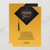 卒業式ブラックハットありがとう 招待状 (正面/裏面)